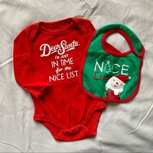 Christmas Set Bib and Onesie